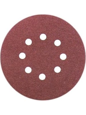 Nacario Kırmızı Disk Zımpara, 6 Delikli, 125MM ve 180 Kum, Dairesel Ahşap ve Metal Zımparalama Için,5 Adet