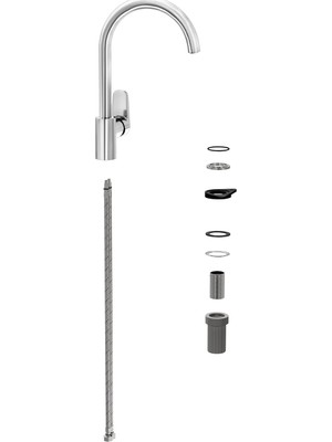 Nacario Artema Shift T20 A43674 Eviye Bataryası, C Tipi, Krom