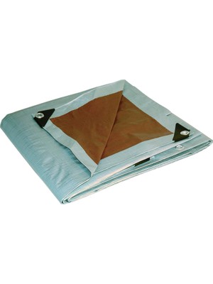 Nacario 212167 cm Dry Top Heavy Duty Gümüş/kahverengi Ters Çevrilebilir Tam Boy 10 Mil Poly Branda Ürün #, 212167