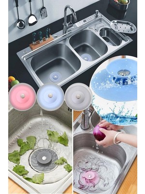 Nacario 2 Kademeli Dokunmatik Lavabo Tıkacı Silikon Lavabo Gider Tıpası