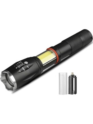 Nacario Valkyrie 8000 Lümen Cob Lambalı T6 Mıknatıslı El Feneri - 6 Mod - 500 Metre Mesafe