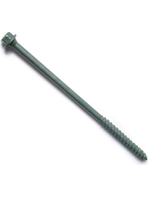 Nacario Hard-To-Find Fastener 014973266578 Altıgen Başlı Kereste Vidaları, 1/4 x 6, Parça-50, Yeşil
