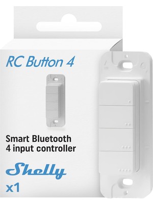 Nacario Shelly Blu Rc Düğmesi 4 | Akıllı Bluetooth 4 Düğmeli Uzaktan Kumanda | Ev Otomasyonu | Ios Android Uygulaması | Çoklu Tıklama | Manyetik Tutucu | Garaj Kapısı Açıcı | Işık Kontrolü | Sahne Kontrolü