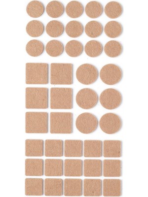 Nacario Kahverengi Karma 42 Li Paket Yapışkanlı Sandalye, Masa, Koltuk Altı Parke Koruma Keçesi