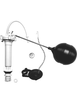 Nacario Danco 80816 Komple Tuvalet Tamir Takımı Doldurma Vanası, Sineklik, Çubuk, Şamandıra Değiştirme, Beyaz