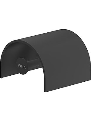 Nacario Vitra Origin A4488836 Kapaklı Tuvalet Kağıtlığı, Mat Siyah