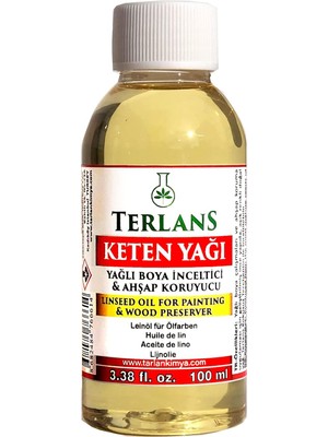 Nacario Terlans Keten Yağı Resim Yağı Ahşap Koruyucu 100 ml Linseed Oil