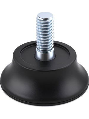 Nacario 10 Adet Bingo Rotil Ayak Ayakları M6 Civatalı 6 mm Siyah Profil Ayağı 2.5 cm