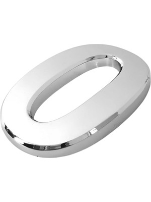 Nacario Yapışkanlı Kapı Numarası Küçük Boy 50 mm 5 cm Numara 0 Rakam Sıfır Sayı Krom Renk Numaralar 1 Adet