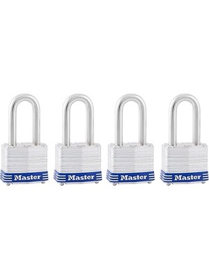 Nacario Master Lock 3qlf Dış Mekan Asma Kilit, Anahtarlı, 4 Adet Aynı Anda Kapanır