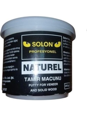 Nacario Solon Ahşap Masif ve Kaplama Tamir Macunu Naturel 240 Gr.