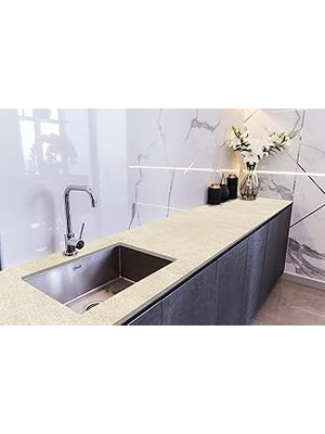 Nacario Stickerart Tezgah Üstü Fayans Kaplama Folyosu Mutfak Tezgahı Kaplama Natural Italian Marble 70 cm x 2 Metre