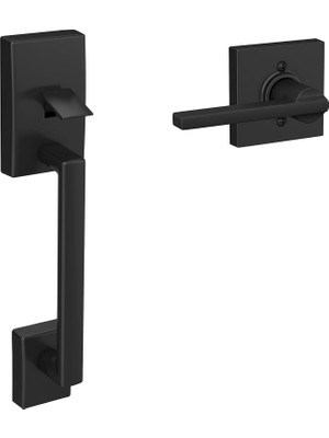 Nacario Schlage FE285 Cen 622 Lat Col 16-080 10-027 134 Ön Giriş Kolu Seti, Collins Trim, Mat Siyah