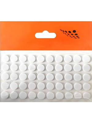 Nacario BADEM10 Eva Bazlı Darbe Ses Kapı Stoperi Keçe Yapışkanlı 10 mm (50'li Paket) Dolap Kapak Çekmece Daire Beyaz