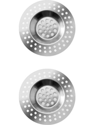 Nacario Paslanmaz Çelik Lavabo Süzgeci, 7 cm Çap, Yerli Üretim, 2 Adet