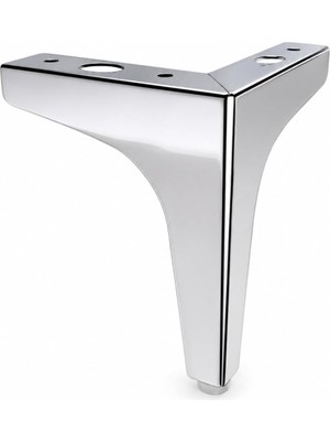 Nacario Erk Eren 13 cm Krom Gümüş Metal Mobilya Köşe Ayağı Dayanıklı Modern Tasarım Koltuk Sehpa Mobilya