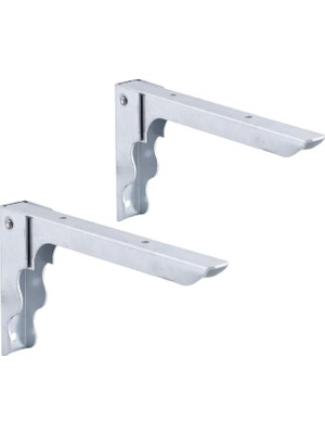 Nacario BADEM10 Duvara Monteli Balkon Masası Sehpası Montajı Metal Katlanır Raf Altı Ayağı 18 x 10 cm (2 Adet)