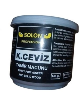 Nacario Solon Çok Amaçlı Ahşap Parke Masa Sehpa Çizik Çok Amaçlı Tamir Dolgu Macunu Koyu Ceviz 240 gr