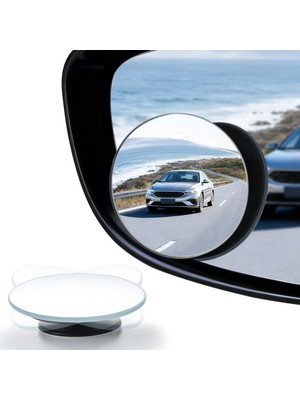 Nacario Jıahao Kör Nokta Aynası, 2" Yuvarlak Hd Cam Çerçevesiz Dışbükey Dikiz Aynası Geniş Açılı Ayarlanabilir Yapıştırma ile Otomobiller, Suv ve Kamyonlar Için, 2'li Paket