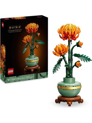 TeknoKapsül LEGO Icon S Krizantem 10368 - Yetişkinler Için Dekoratif Kasımpatı Çiçeği Yapım Seti (278 Par