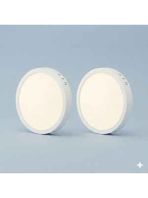 Yurdugül HL-3324 24W Sıva Üstü Yuvarlak LED Panel Gün Işığı 3000K – 2’li Paket Modern Tavan Armatürü