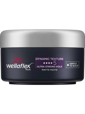 TeknoKapsül Wella Wellaflex Men Dynamic Texture Mat Paste Erkek Güçlü Tutuş Mat Saç Macunu Ultra Strong Hold 75 ml