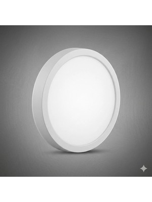 Yurdugül HL-3318 18W Sıva Üstü Yuvarlak LED Panel 3000K Gün Işığı Tavan Armatürü