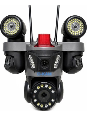 O-kam 231 Smart Güvenlik Kamerası 4 Lens Alert Wi-Fi Ptz