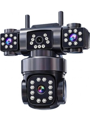 Esvision ES-9002 Smart Güvenlik Kamerası 3 Lens Wi-Fi Ptz