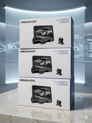 Megavox L-319 4" Dvr Araç Içi Kamera (Lcd Ekranlı, Gece Görüşlü, 2 Kameralı, G-Sensör, Wi-Fi, 1080P