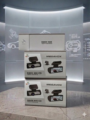 Megavox M-8 3.16" Dvr Araç Içi Kamerası LCD Ekranlı Gece Görüşlü 2 Kameralı G-Sensör Wi-Fi 1080P