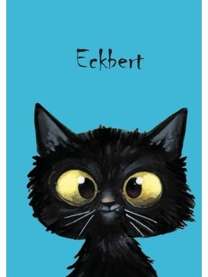 Nacario Eckbert: Personalisiertes Notizbuch, Dın A5, 80 Blanko Seiten Mit Kleiner Katze Auf Jeder Rechten Unteren Seite. Durch Vornamen Auf Dem Cover, Eine ... Coverfinish. Über 2500 Namen Bereits Verf