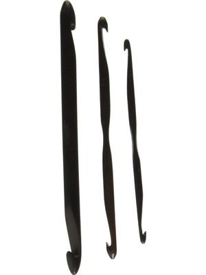 Nacario Lacis TT36 Çift Uçlu Abanoz Tığ 3/pkg-D4/3 mm – 7,6 Cm, F6/4 mm – 8,9 Cm, J10/6–10,2 cm