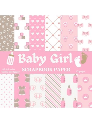 Nacario Independently Published Baby Girl Scrapbook Paper