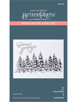Nacario Spellbinders Season's Greetings Evergreens Pres Plakası, Metal