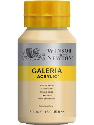 Nacario Winsor & Newton Galeria Akrilik, Gelbliches Titan, 500ML - Acrylfarbe