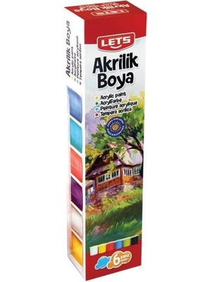 Nacario Lets Akrilik Boya Ana Renkler 25MG. 6 Renk