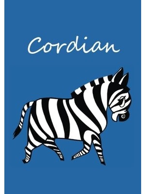 Nacario Cordian: Individualisiertes Malbuch / Notizbuch / Tagebuch - Zebra - A4 - Blanko
