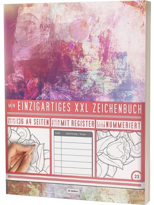 Nacario Mein Einzigartiges Xxl Zeichenbuch: 136 A4-Seiten, Nummeriert, Register / Es Skizzenbuch / PR601 „grunge“ / Softcover