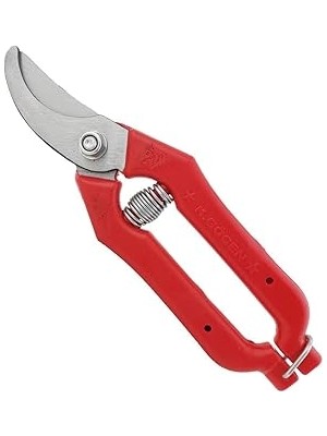 Nacario Telvesse Göcen Narenciye Üzüm Bağ Budama Makası Eğri Uçlu 18.5 cm Kırmızı