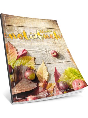 Nacario Dékokind® Blanko Notizbuch: Ca. A4-Format • 100 Seiten Mit Inhaltsverzeichnis • Perfekt Als Zeichenbuch, Skizzenbuch Oder Tagebuch • Artnr. 10 Herbstlich • Softcover