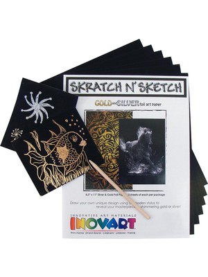 Nacario Inovart 1108 Kazıma Kağıdı, 21,5 cm x 27,9 Cm, Çok Renkli