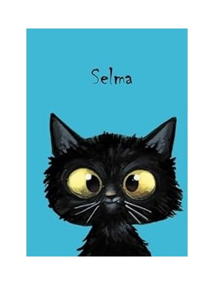 Nacario Selma: Personalisiertes Notizbuch, Dın A5, 80 Blanko Seiten Mit Kleiner Katze Auf Jeder Rechten Unteren Seite. Durch Vornamen Auf Dem Cover, Eine ... Coverfinish. Über 2500 Namen Bereits Verf