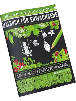 Nacario Malbuch Für Erwachsene: Mein Nachtspaziergang (A4 Nacht Edition, 40+ Ausmalbilder, Ideal Für Neon & Glitzerstifte, Kleestern®)