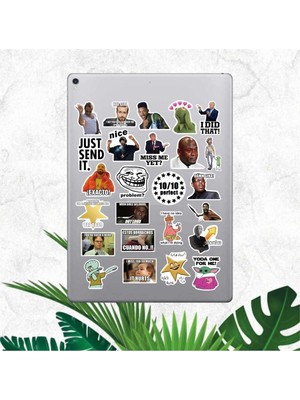 Nacario Komik Mem Çıkartma Seri 1 Macbook Notebook Tablet Telefon Ajanda Laptop Defter Sticker Seti