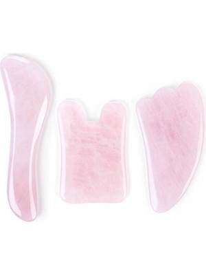 Nacario Fengshuisale Feng Shui Pembe Gül Kuvars Gua Sha Tahtası - Tedavi Edici Rahatlama ve Cilt Yenileme - Premium Tamamen Doğal El Yapımı Şifa Taşı W3462