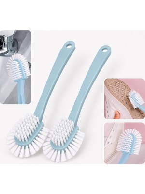 Nacario Kyrotech 2 Adet Çok Fonksiyonlu Ayakkabı Temizleme Fırçası, 5 Taraflı Ergonomik El Fırçası, Sert Dayanıklı Kıllı Spor Ayakkabı Süet Deri Taban Fırçası, Kaymaz Saplı Yıkanabilir Kompakt Tasarım