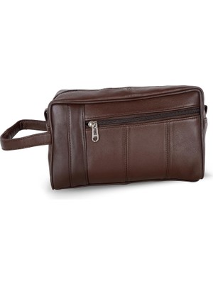 Nacario Liberty Leather - Hakiki Koyun Nappa Deri Unisex Lüks Tuvalet Seyahat Çantası | Erkekler ve Kadınlar Için Birden Çok Bölmeli Banyo Düzenleyici | Seyahat Dopp Kiti Için Taşınabilir Kozmetik Kılıf