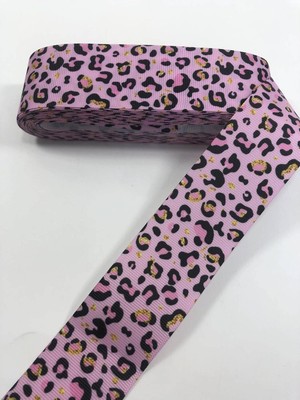 Nacario Pembe Leopar Desenli Grogren Kurdele