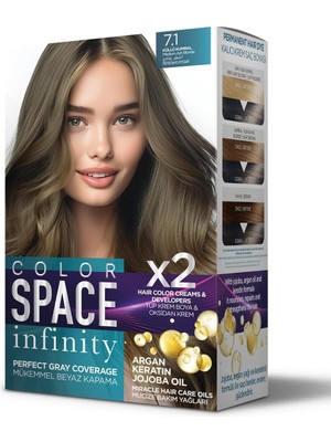 Nacario Color Space Infınıty Set Saç Boyası 7.1 Küllü Kumral